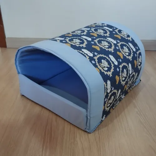 casinha pet azul nova