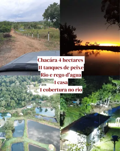 Vendo chácara 4 hec - rio e tanques de peixe