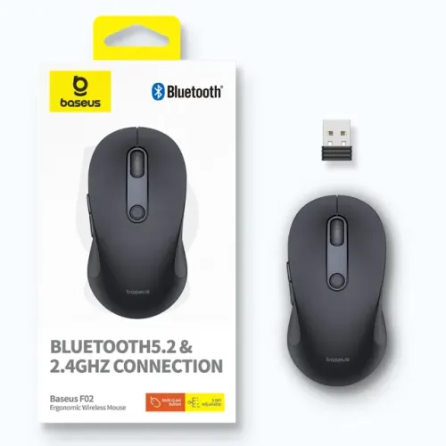 Baseus f02 mouse sem fio bluetooth 5.2