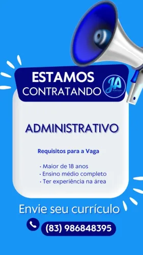VAGA: ASSISTENTE ADMINISTRATIVO