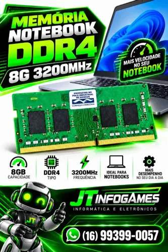 MEMÓRIA 8GB DDR4 NOTEBOOK