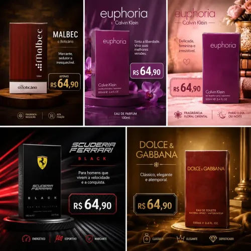 Perfumes de segunda linha com alto fixação 