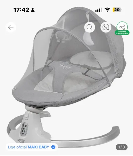 Cadeirinha de balanço para bb