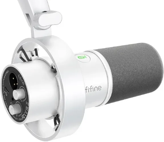 Microfone Fifine k688 + Suporte de braço para mesa