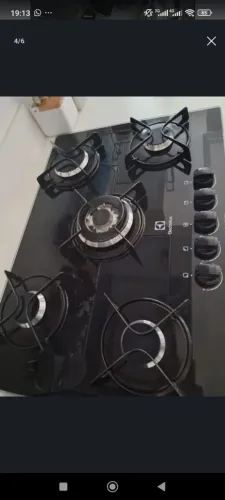 Fogão Electrolux de 5 boca de vidro