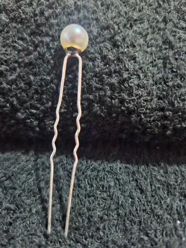 Grampo para cabelos ponto de luz pérola