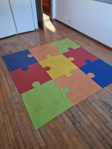 Tapete Infantil Colorido Quebra Cabeça