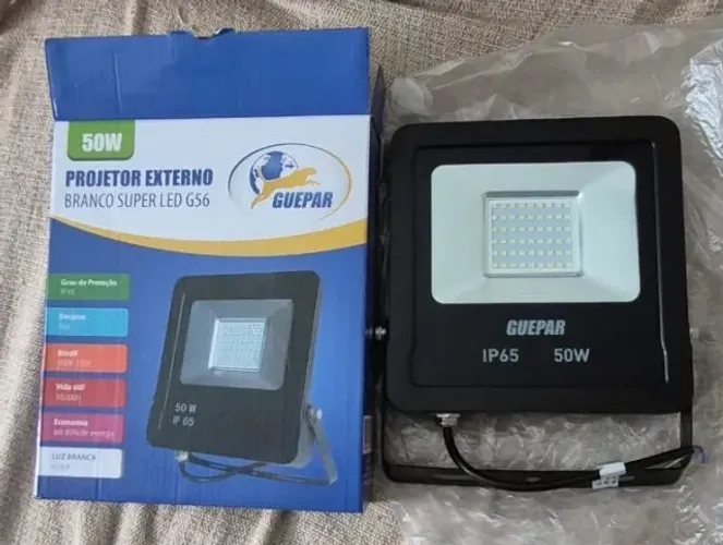 REFLETOR EXTERNO 50W SUPER LED BRANCO