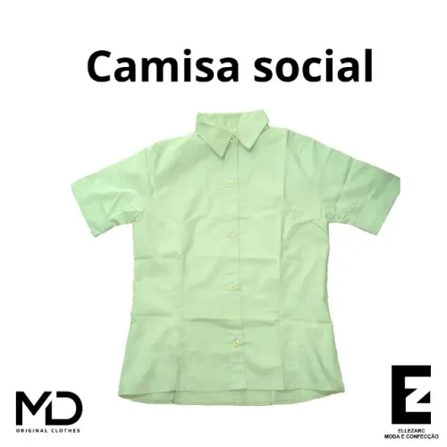 Camisa Social Feminina - Manga Curta