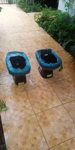 Conjunto vaso e bidê sanitário preto
