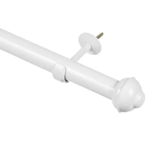 Kit Varão De Cortina 2m - Branco