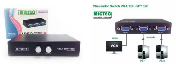 Chaveador Switch VGA 2x1.