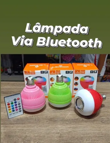 LAMPADA CAIXA DE SOM RGB