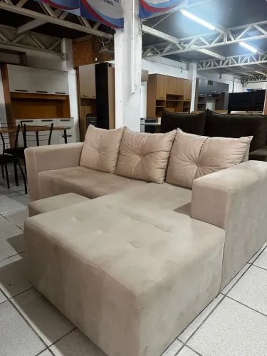 Sofá Chaise com puff faço entrega 