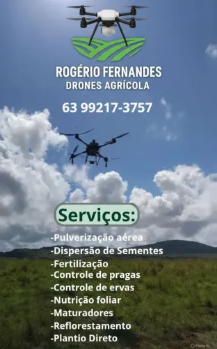 Serviço de Pulverização e semeadura  com drone agrícola