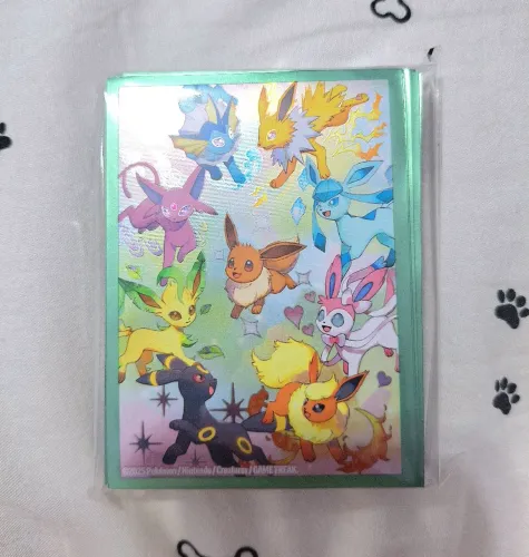 Protetores de Cartas Pokémon - Evoluções Eevee Premium Box Prismatic Oficial Sleeve 65