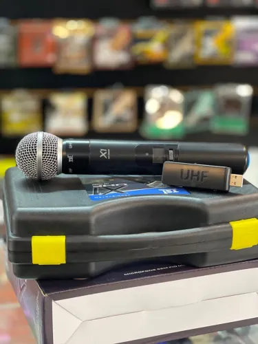 Microfone Sem Fio TSI X1 UHF (Conecta via Pen Drive)
