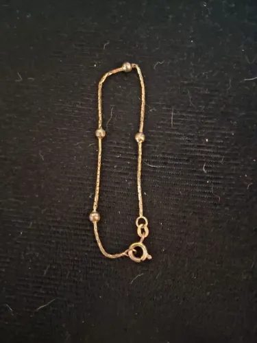 Pulseira banhada a ouro, 15 cm