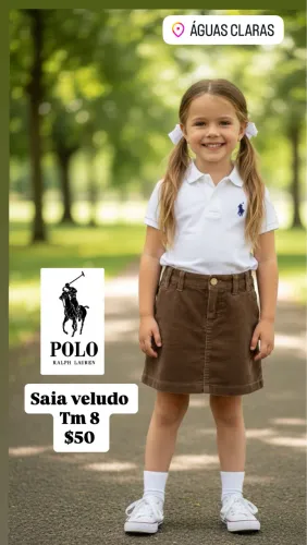 Saia veludo POLO Ralph Lauren