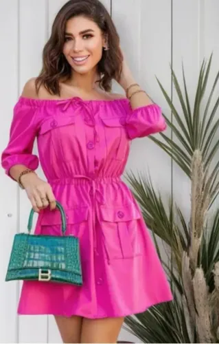 Vestido Pink Ombro a Ombro M