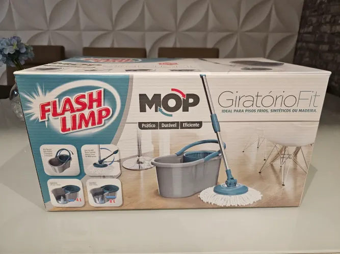 Mop giratório fit Flash limp NOVO (sem uso) R$ 70,00 - leia a descrição