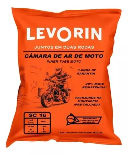 Câmara De Ar Moto Aro 16 SB Levorin (Entrega Grátis*)
