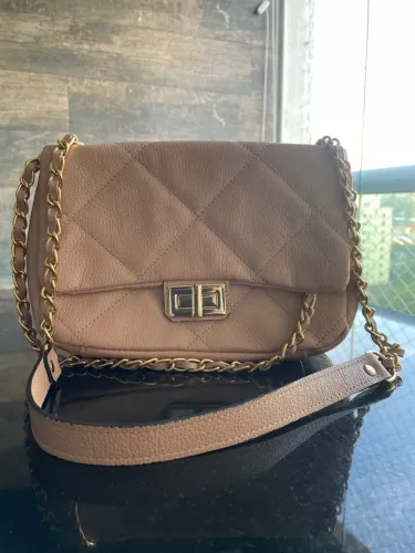 Bolsa de Couro Alça de corrente Transversal Regulavel