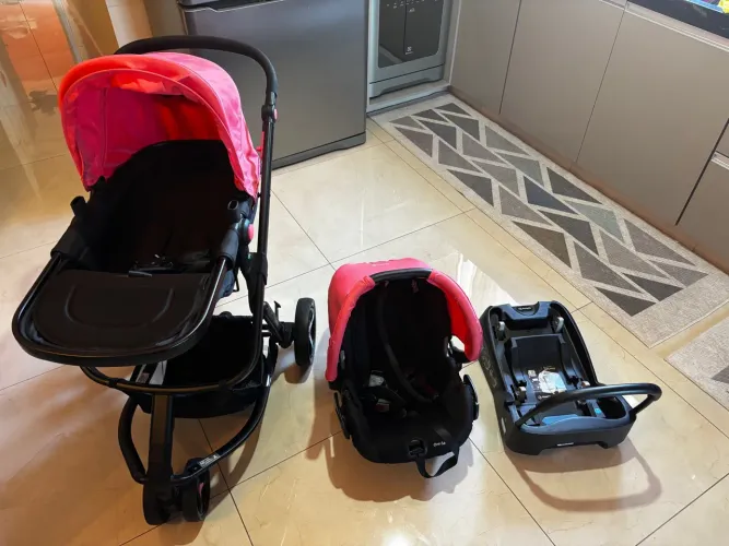 Carrinho De Bebê 3 em 1 Safety 1st Mobi Pink