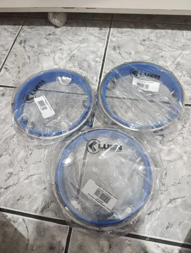 Pandeiro ABS azul junior pele cristal 08.