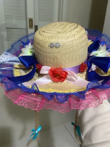 Chapéu Junino Decorado - Arraiá Festivo