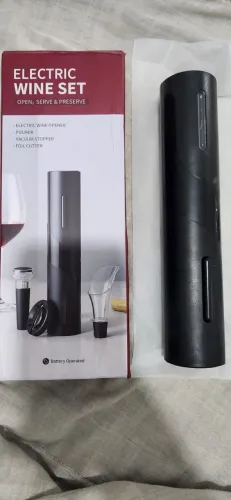 Kit Elétrico para Vinho - Abre, Serve e Preserva