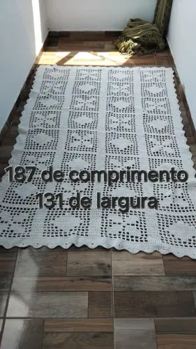 Tapete Crochê 187x131cm