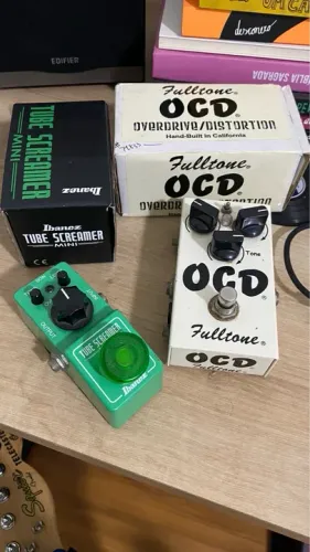 Pedais de Overdrive Fulltone OCD Overdrive/Distortion & Ibanez Tube Screamer Mini