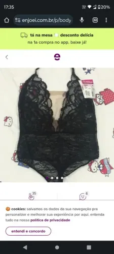 Body de renda preto e branco