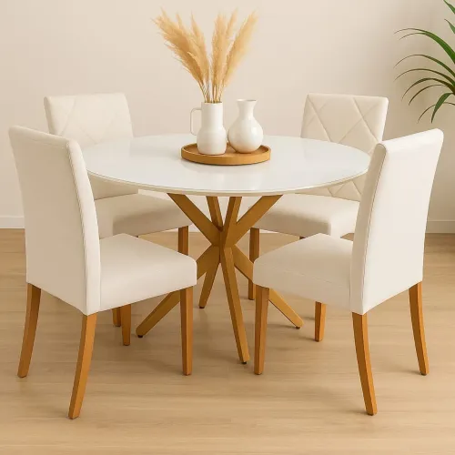 Mesa de jantar luxo Novo Montagem grátis 