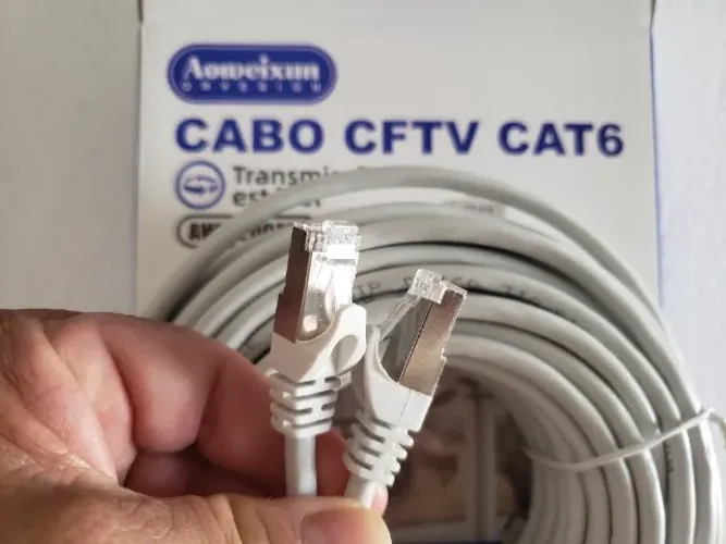 Cabo de rede cat6 ja clipado RJ45 pronto pra uso (Novo Lacrado) 