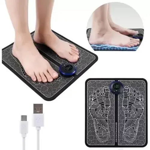 Massageador Elétrico para Pés EMS - Alívio e Relaxamento