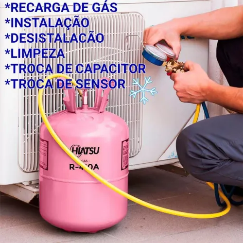 Recarga de gás em ar condicionado residencial