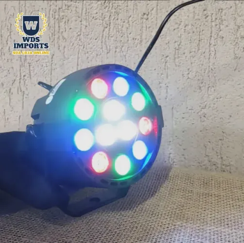 Canhão De Led Rgb 12 Led Strobo Dmx Digital