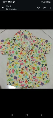 Camisa Infantil com Estampa de Peixes e outras 