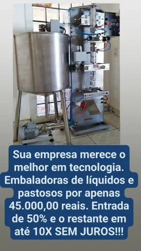 Máquinas embaladoras de líquidos e pastosos 