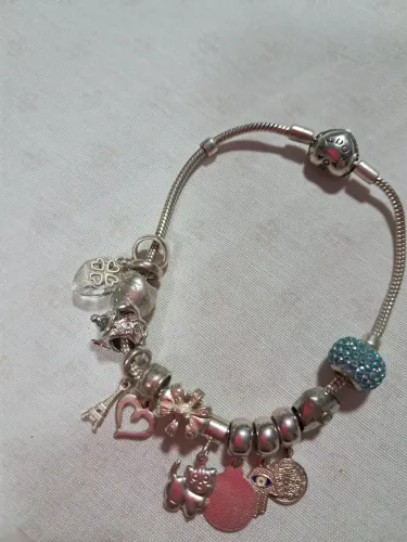 Pulseira de Prata com Berloques 