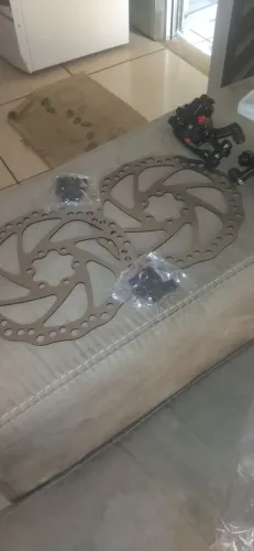 Freio a disco pata bicicleta, rotor e pinças