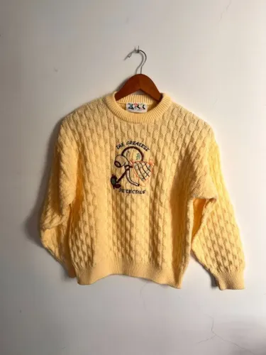 Pullover com estampa bordada