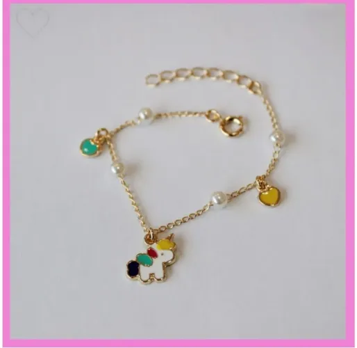 Pulseira unicórnio com detalhes