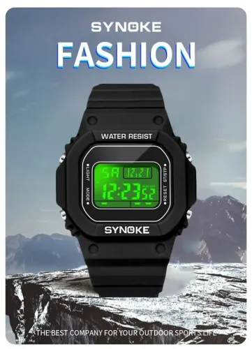 Relógio Digital Masculino - Synöke - Esportivo - Resistente à Água