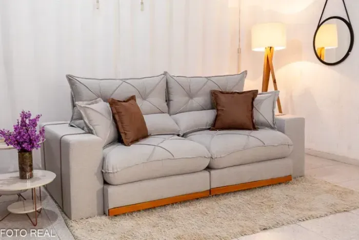 Sofá Retrátil e Reclinável Gran Bello 230 cm. Pronta Entrega. 1111