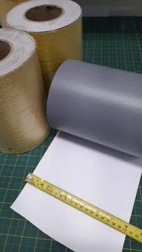 Aparas/sobras de lona de banner sem impressão - Rolos com 50m x 20cm