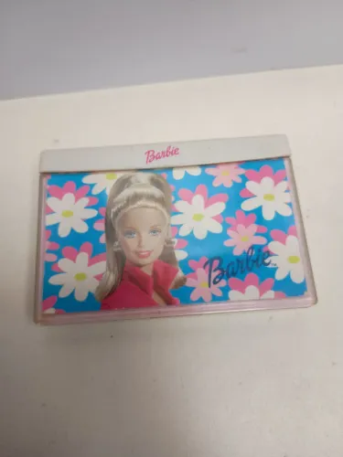 Mini agenda eletrônica da Barbie com joguinhos  anos 2000 -11 cm 