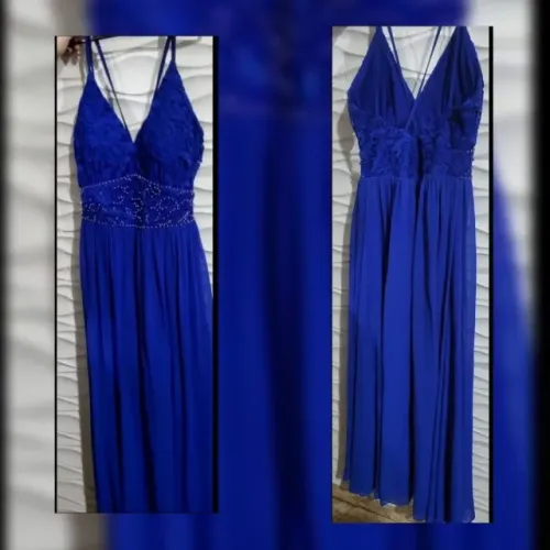 Vestido de festa azul royal